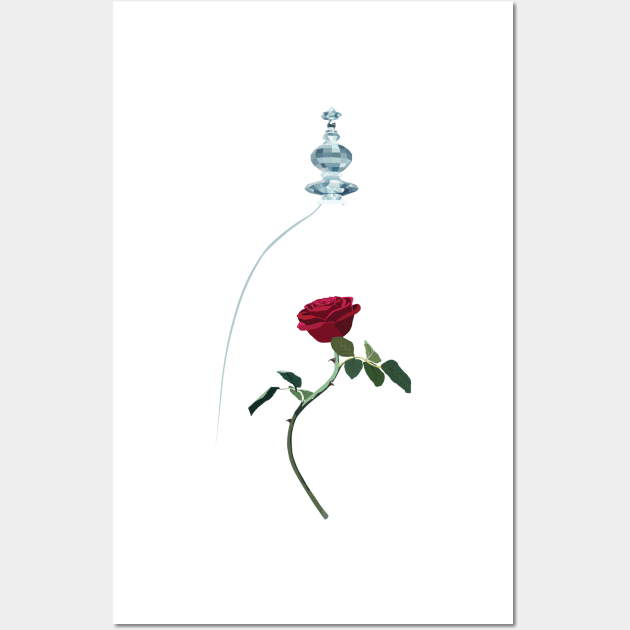 beauty and the beast rose Wall Art by daidai